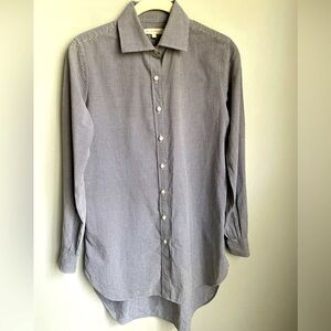ANN MASHBURN Light Gray Button-Up Tunic Dress